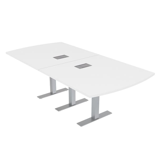 45 in W, 96 in L, 29 in H, Engineered Wood Top, White